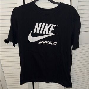 Nike Black Tee with White Logo